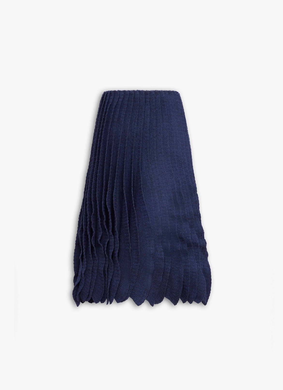TWEED KNIT FRILLS SKIRT ALAÏA MARINE TWEED KNIT FRILLS SKIRT